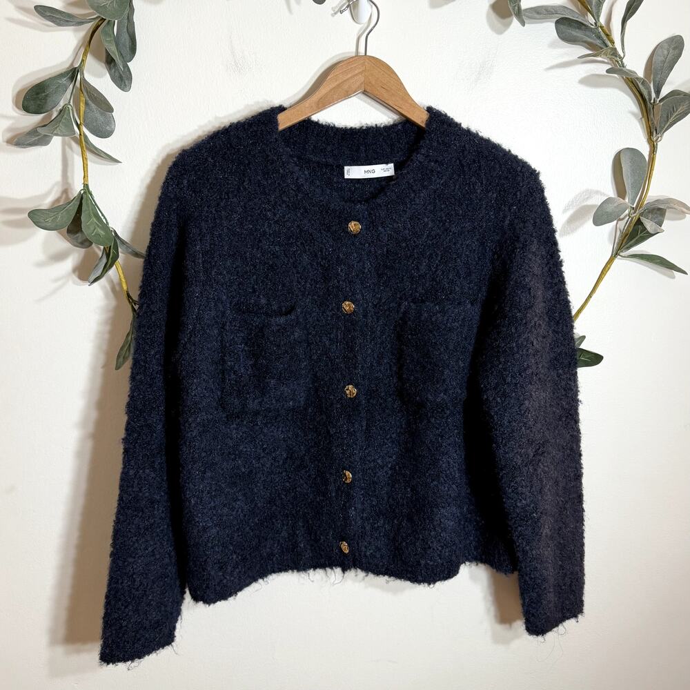 MNG Black Nubby Cardigan